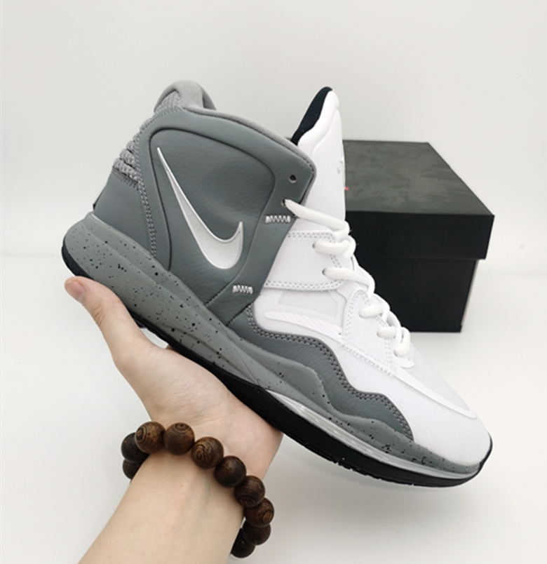 Nike Kyrie 8 White Grey Black Shoes
